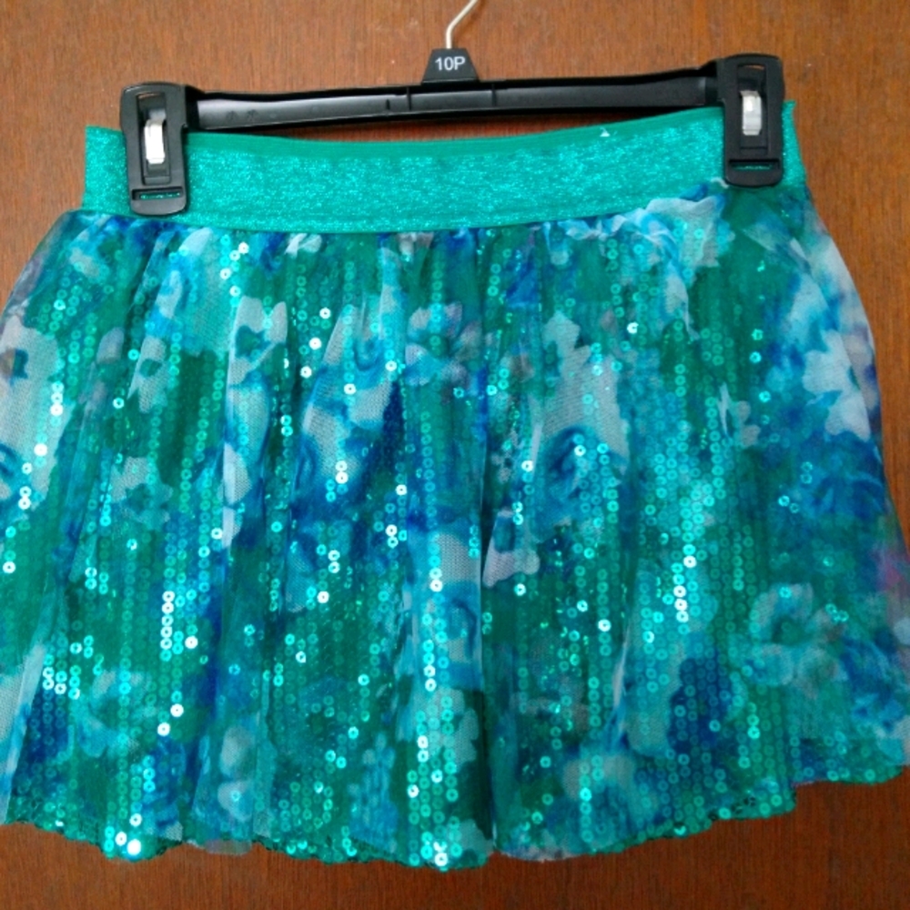 Justice sequin skort